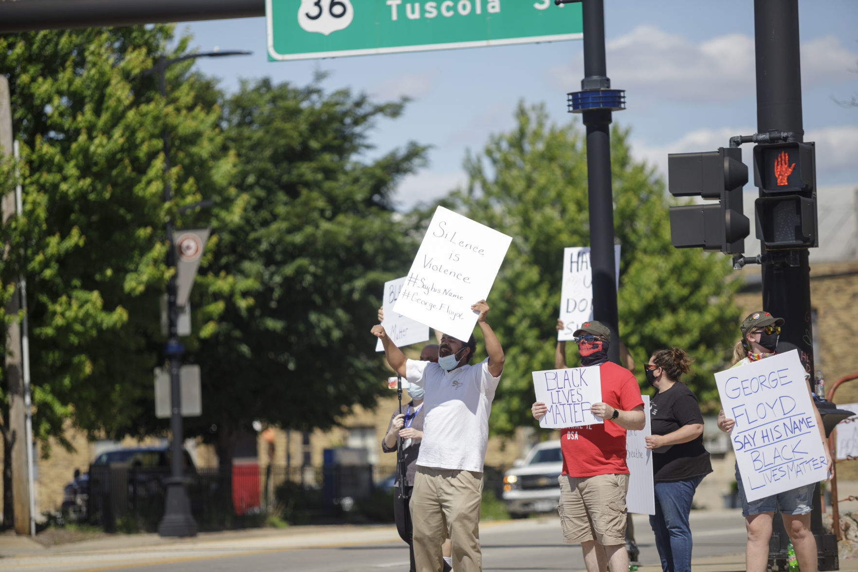 Downtown Decatur protest